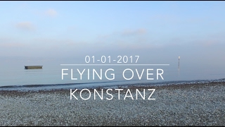Drone flight over lake Bodensee/Konstanz