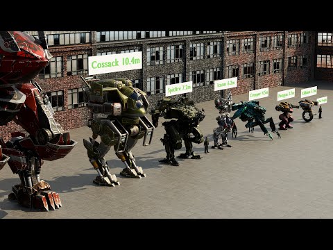Mech Arena vs War Robots vs Armor Attack – 3D Height Comparison + Animation