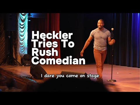 Heckler Tries Rushing To Fight Comedian