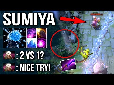 GENIUS SUMIYA INVOKER LORD EPIC COMBO 1 vs 2  Try Hard Comeback Gameplay Dota 2