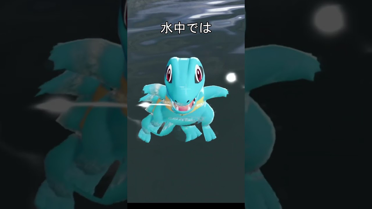 ワニノコ　水中での眠り方 #ポケモン #ポケモンza #ワニノコ