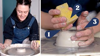 3 steps to easily center clay on the wheel