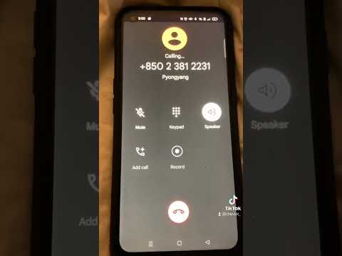 trying to dial a North Korean number