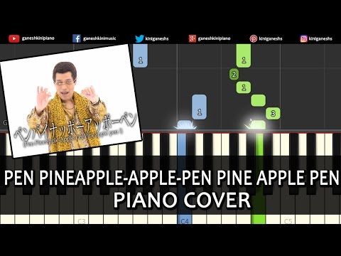 PPAP Song Pen Pineapple Apple Pen|Piano Chords Tutorial Lesson Instrumental Karaoke By Ganesh Kini