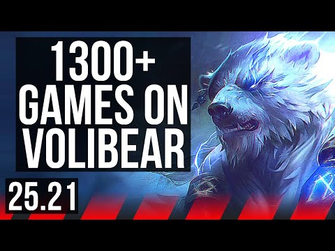 VOLIBEAR vs DARIUS (TOP) | 1300+ games | NA Challenger | 25.21