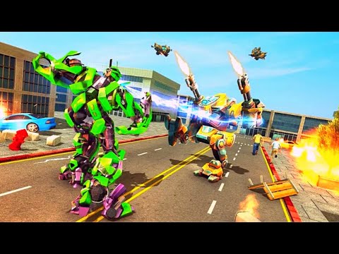 Helicopter Robot Transform City Rescue Mission Android Gameplay