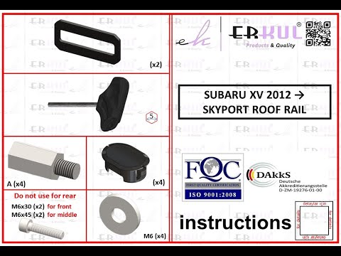 Subaru XV 2011-2017 рр. Рейлінги CROWN (сірий мат) Video 1