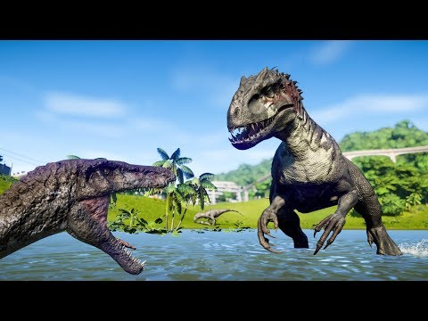 Jurassic World Evolution - 2 Baryonyx vs 2 Indominus Rex