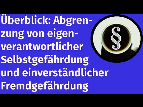 Überblick: Abgrenzung eigenverantwortlicher Selbstgefährdung und einverständlicher Fremdgefährdung