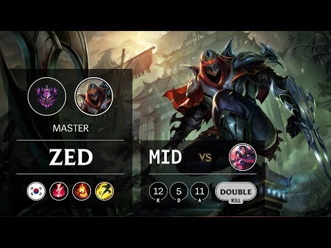 Zed Mid vs Irelia - KR Master Patch 9.12