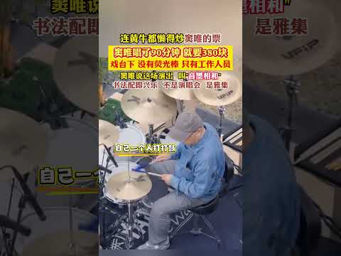 #窦唯 #窦唯演出 谁能想到！窦唯的演唱会连黄牛都不炒，90 分钟 380 块，没有荧光棒只有工作人员