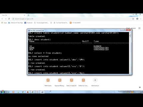 Oracle in Hindi By Pankaj Panjwani 3 | insert command