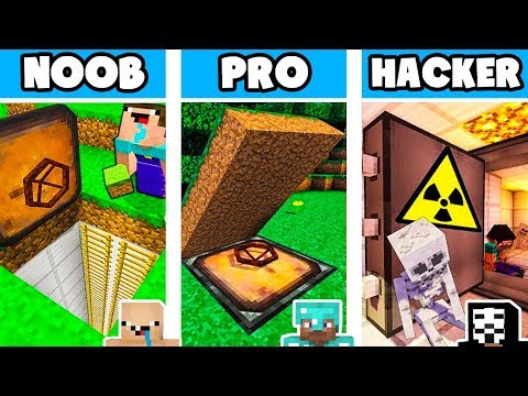 SCARY SECRET BUNKER CHALLENGE in MINECRAFT BATTLE: NOOB vs PRO vs HACKER vs GOD / AVM ANIMATION