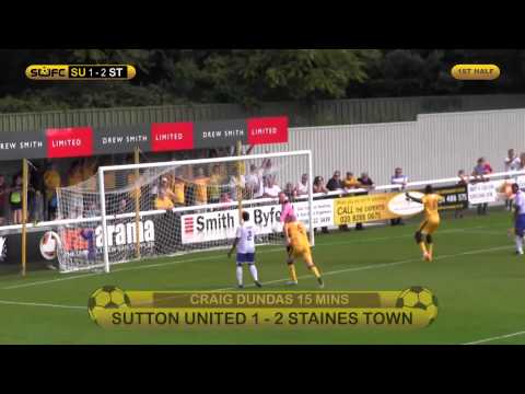 Highlights Sutton United 4 Staines Town 2 VCS 13/9/14