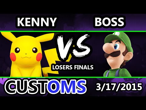 S@X Customs - Kenny (Pikachu) Vs. Boss (Luigi) Losers Finals - Super Smash Bros 4 Wii U
