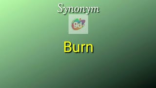 Burn Synonym with Meaning||Googul Dictionary||