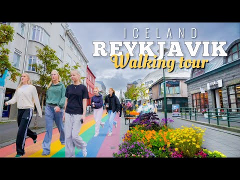 🇮🇸 Reykjavik Iceland Walking Tour 4K| Full Downtown City Walk In August 2025. Iceland City Walk 4k60