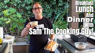 Sam The Cooking Guy Made Me Breakfast, Lunch, and Dinner! | Ballistic BBQ