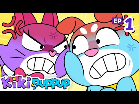 [NEW] Baby Cat vs Baby Dog | Meow! Woof! | EP01 | Animal Songs | Kikipuppup Nursery Rhymes