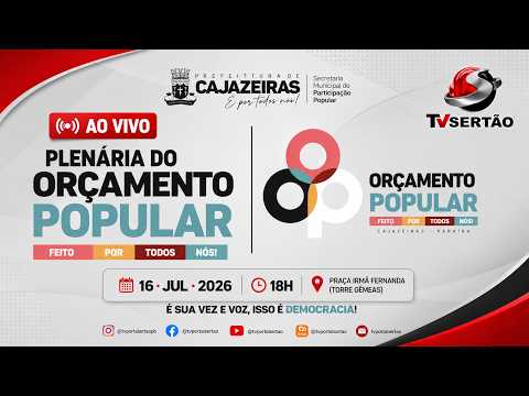 Plenária do Orçamento Popular de Cajazeiras 2026 | Participe das decisões da sua cidade