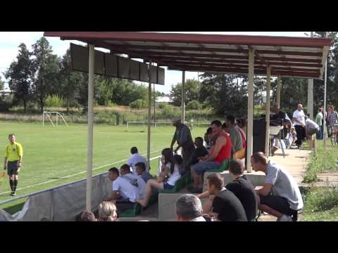 Bramka dla MKS Małkinia z meczu z Wektra Zbuczyn 1:1. 15.08.2013 Liga Okręgowa