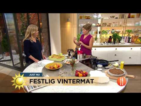 Jessica Frej lagar potatisgratäng, färsbiffar och knäckig äppelpaj - Nyhetsmorgon (TV4)