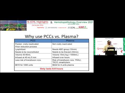 Plasma transfusion, what’s new?: Dr. Ammar Alsughayir -  Hematopathology Overview 2021 - 09 Oct 2021