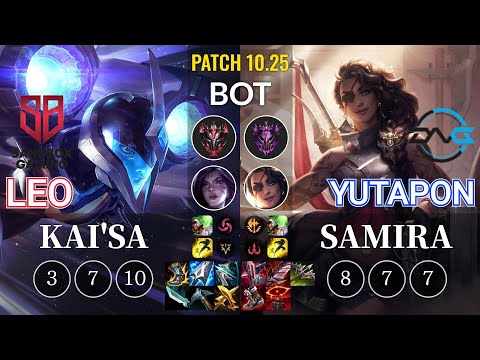 SB Leo Kai'Sa vs DFM Yutapon Samira Bot - KR Patch 10.25