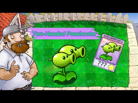 PVZ1 discover: Two-Headed Peashooter ❗❗❗ - HARD MODE MOD PvZ Plus pvz funny moments