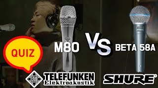 Telefunken M80 vs Shure Beta 58a "퀴즈! 한번 맞춰보세요"｜ 라이브아미 마이크 블라인드 테스트
