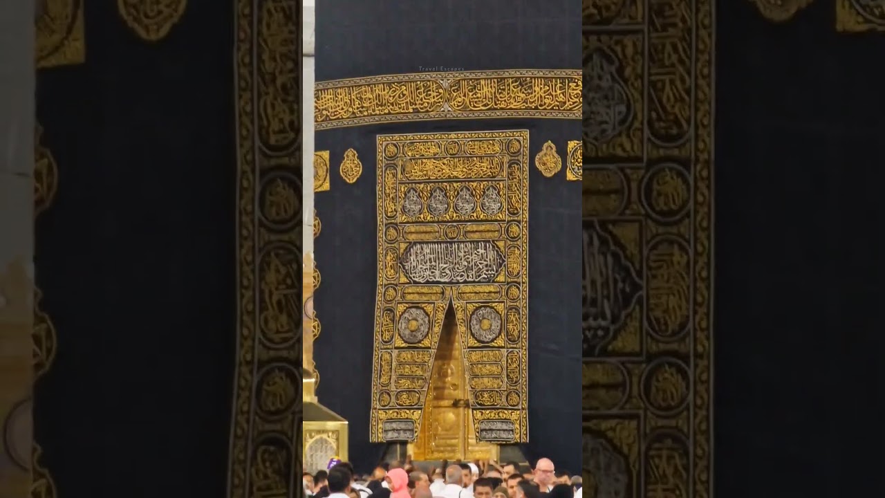 The Door of Holy Kaaba Close up #makkah #mecca #umrah #islam #islamic #kaaba #shorts