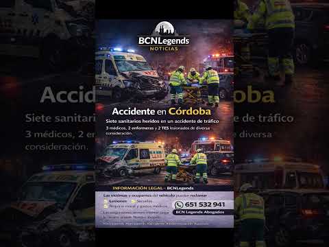 Siete sanitarios heridos en un accidente de tráfico en Córdoba