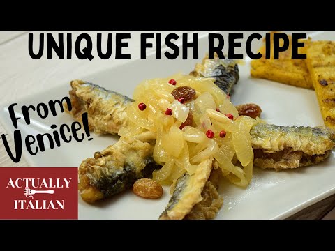Rare Italian Fish Dish: Fried sardines in a sweet and sour onion marinade