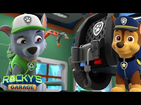 Rocky helps Chase fix his Winch | Rocky's Garage | PAW Patrol | Cartoons for Kids