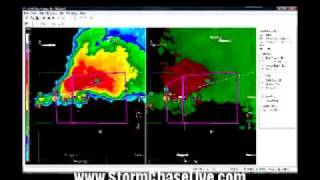 preview picture of video 'Dangerous Nighttime EF-1 Tornado in IA ~ June 2008'