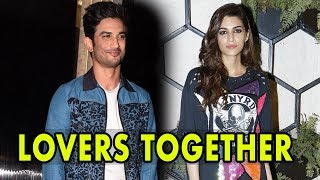 Lovebirds Sushant Singh Rajput And Kriti Sanon Snapped Together At Gauri Khan’s Bash