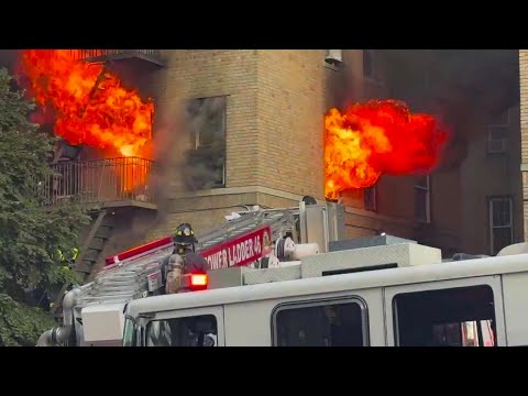 FDNY - Early Arrival + Audio - Bronx 2nd Alarm Box 3365 - Heavy Fire on the 3rd Floor - 10/8/24