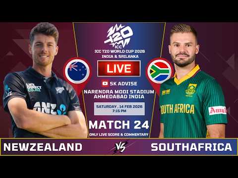 Newzealand Vs Southafrica 24th Live Score And Commentary | World Cup 2026 | NZ VS SA  | Sk Advise