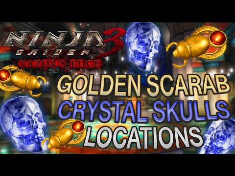 All Golden Scarabs and Crystall Skull Locations! -【 NINJA GAIDEN 3: RAZOR'S EDGE 】MASTERS COLLECTION