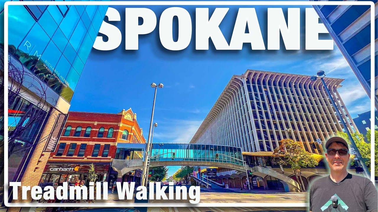Immersive street-level walking tour through Spokane Downtown, United States, showcasing authentic urban landscapes, local architecture, and the vibrant atmosphere of the city's neighborhoods