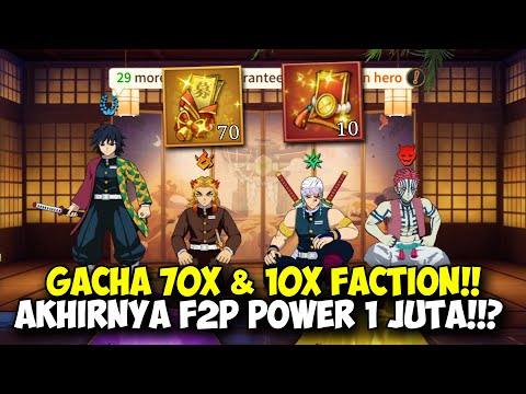 GACHA 70X & 10X FACTION LANGSUNG UP TANJIRO WATER KE BINTANG 12!! - Blade Of Pillar