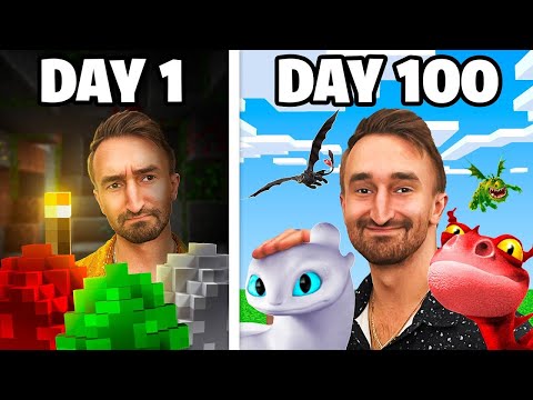 Surviving 100 Days of Dragon Training in Minecraft