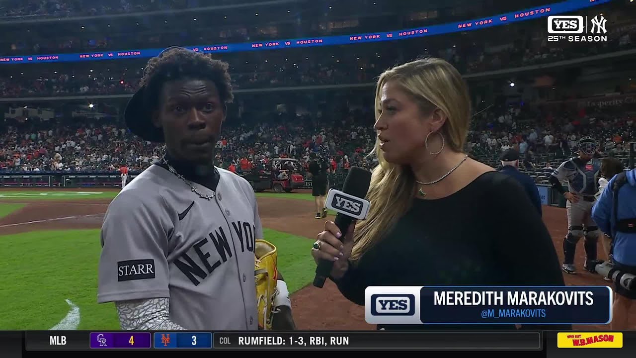 Jazz Chisholm Jr. records three hits against the Astros