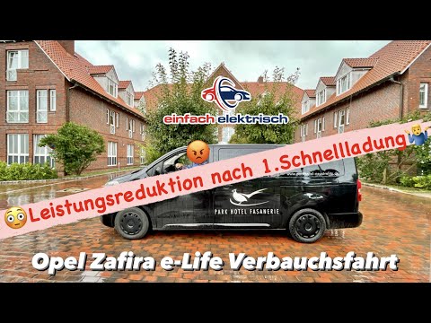 😳Leistungsreduktion😱nach einmal Schnellladen🤷‍♂️❓Opel Zafira e-Life Fahrbericht & Verbrauchsfahrt