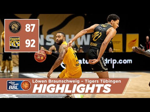 Löwen Braunschweig –Tigers Tübingen 87:92 | Basketball-Bundesliga Highlights