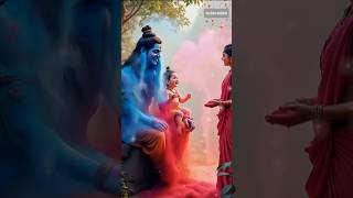 Download lagu Holi Celebration Lord Shiva and Goddess Parvati 🙏 #shorts #mahadev #holi mp3
