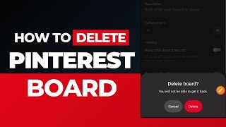How To Delete Pinterest Board | Pinterest | 2023
