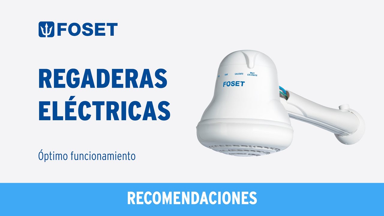 Regadera eléctrica, 4 temperaturas, 14.5cm, blanca, FOSET