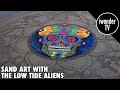 Sand Art With Low Tide Aliens