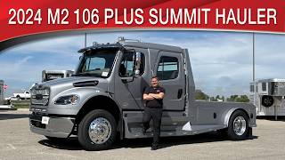 A preview image of the linked video showcasing 2024 Freightliner M2 106 Plus Summit Hauler